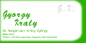 gyorgy kraly business card