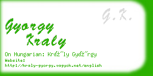 gyorgy kraly business card